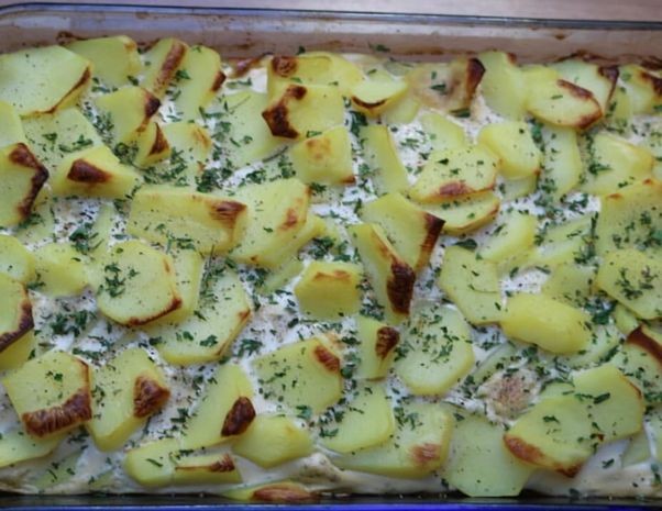 Kartoffelgratin mit Lauch