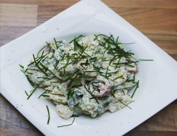 Kartoffelsalat mit Spargel